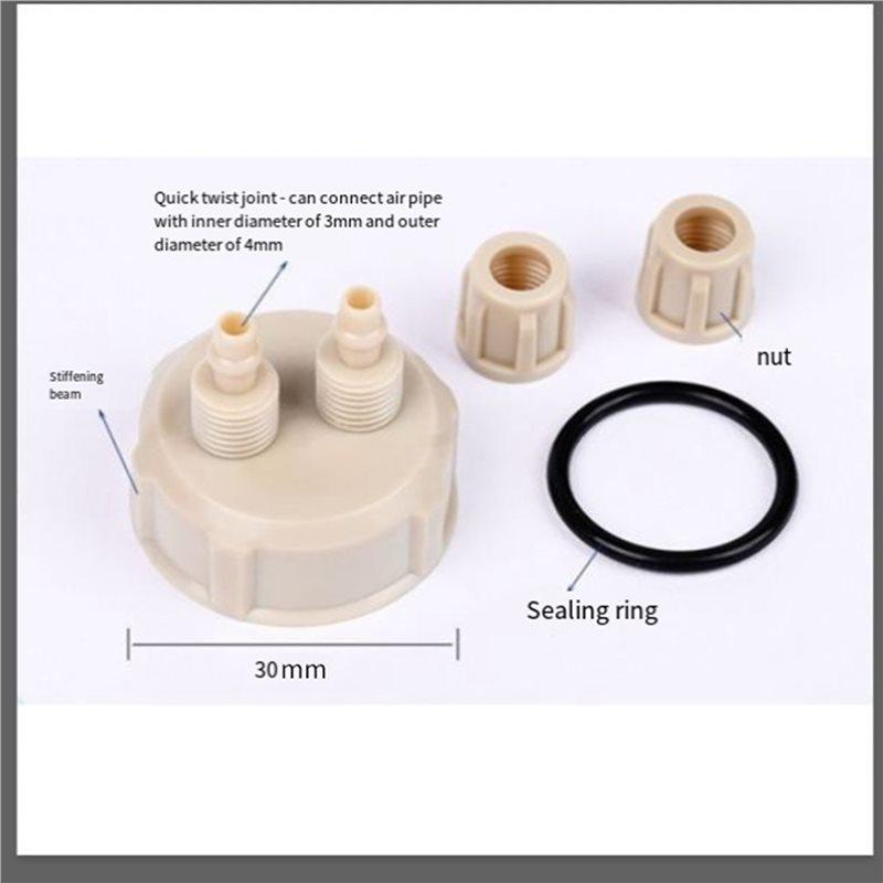 Premium-12X Aquarium CO2 System Generator Bottle Cap Fish Tank Plant Air Diffuser Generator Tool Carbon Dioxide Reactor