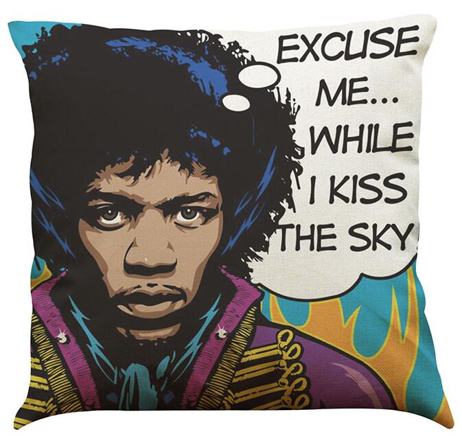 Pop Art Cushion Cover Fashion Pillow Cover Linen Case Home Decoration Car Sofa Decorative Pillowcase Coussin Kissen 45X45Cm