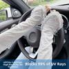 Breathable Sun Protection Sleeves Loose Fit Design Cooling Lace Arm Covers Elastic Trim Comfortable Sunscreen Arm Guards