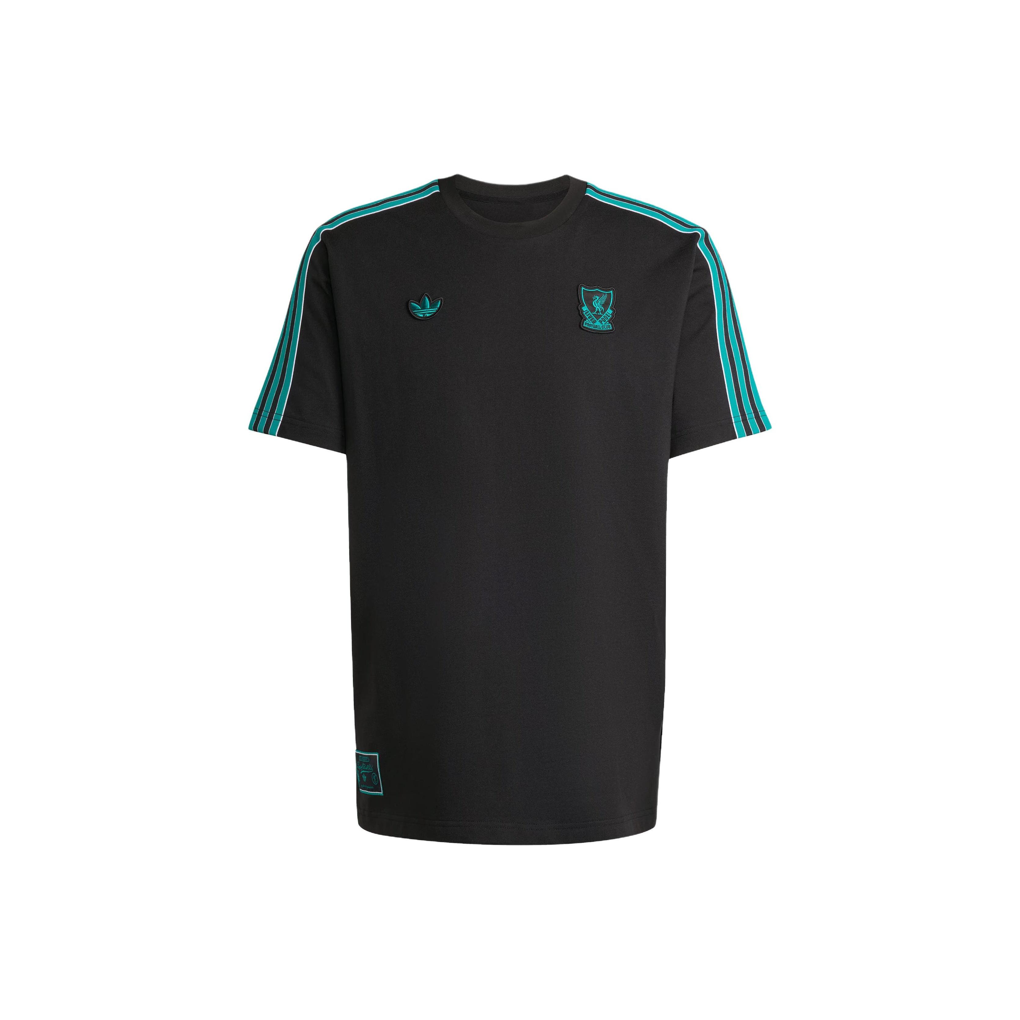 adidas Originals Men s Liverpool FC Retro Short Sleeve T-Shirt Black JW5470 S