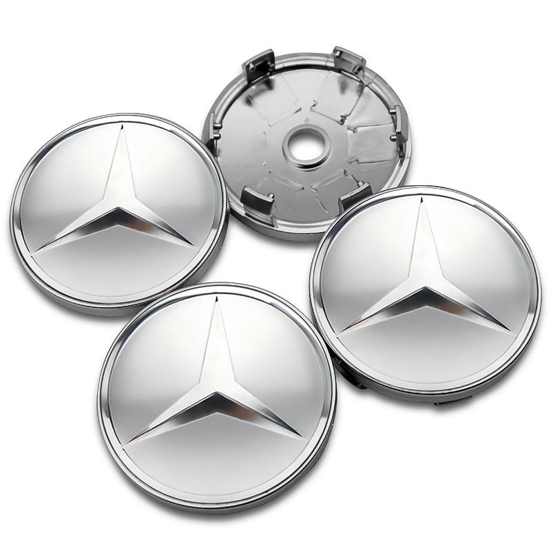 OLV5 4Pcs 60mm 75mm Car Wheel Center Hub For Mercedes Benz AMG class W205 W203 GLC GLK W206 W220 A180 W211 Cap Rim Cover Accessories