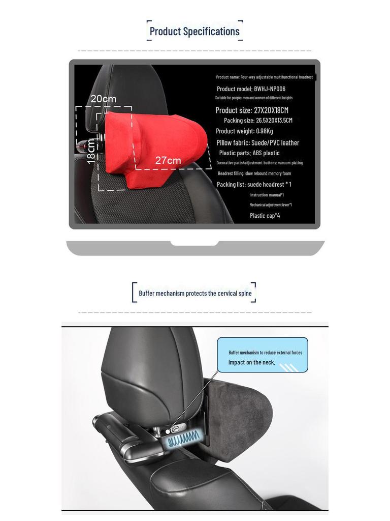 Car Headrest Side Sleeping Pillow - Smart Neck Support Pillow for Comfortable Travel