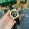 Fashionable Men's Mechanical Style Quartz Watch Casual Waterproof Watch Alloy Personalised Skeletonised Men Wristwatch Gift