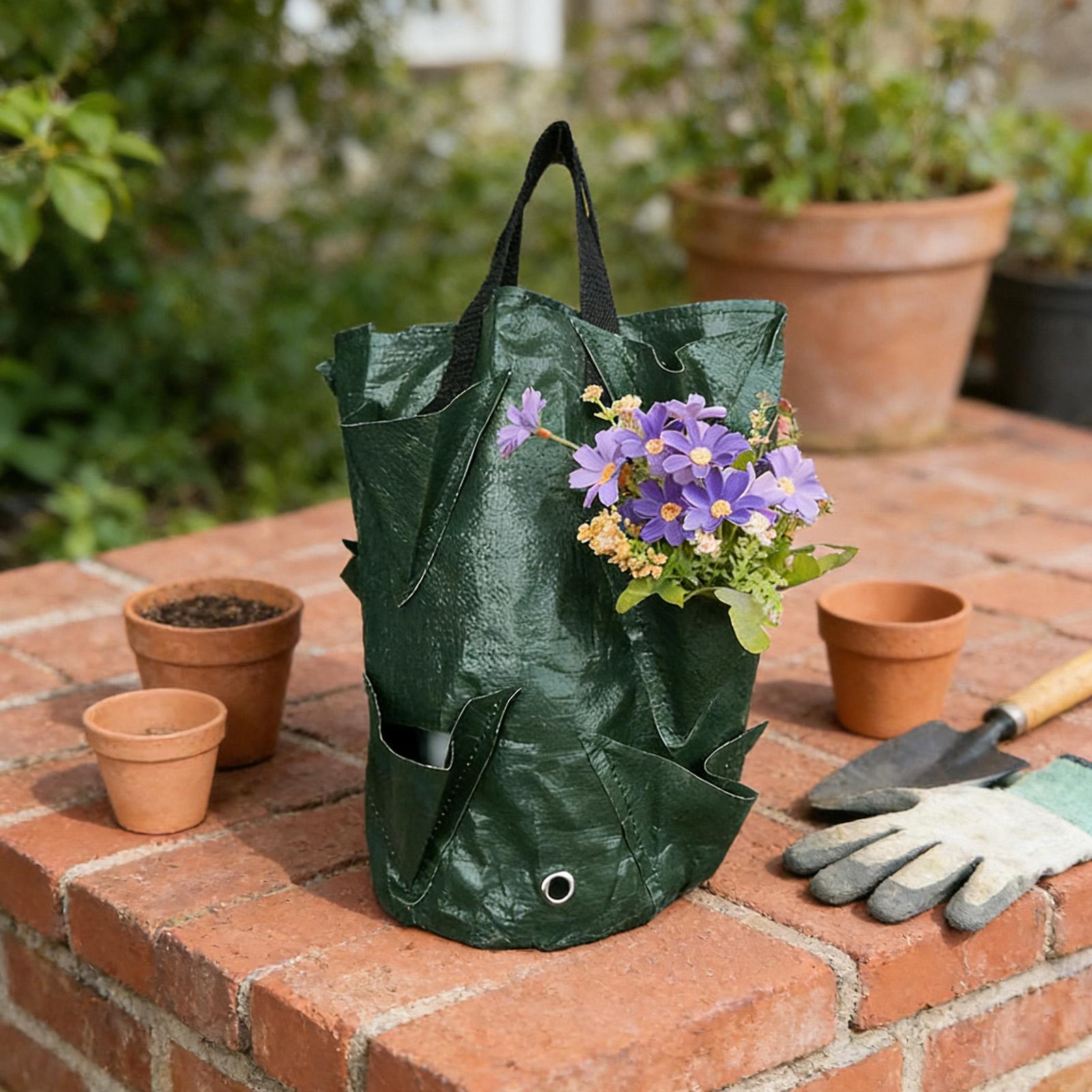

Hanging Strawberry Planter hanging planter Vertical Garden Bag for Balcony Durable Outdoor Indoor Grow Bag CN