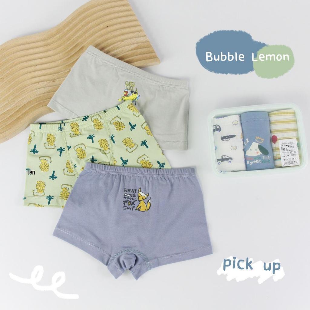 Unisex Cotton Boxer Briefs for Kids: Cartoon Print, 3-Pack, Flat-Leg Design