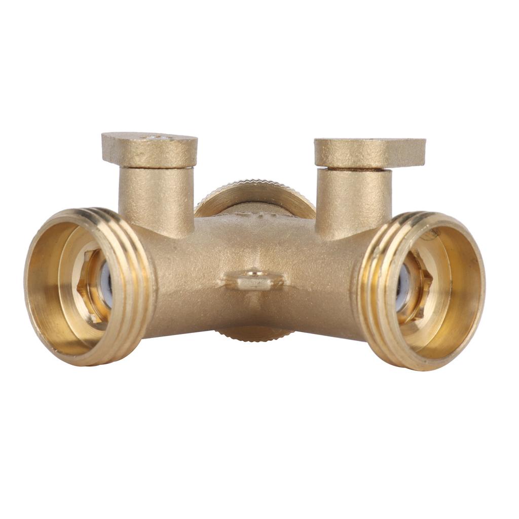 Gartenschlauchverteiler 2-Wege Ganzmessing Schwerlast Einfache Bedienung Ausgangsverteiler für NPT 34 Garten