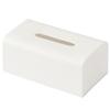 Boîte à mouchoirs en plastique blanc Grande capacité Robuste Carton à serviettes Aspect moderne et épuré pour la maison, le bureau, l'hôtel, le restaurant, l'utilisation automobile