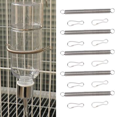 Pet Water Bottle Spring Hook Multifunctional Stainless Steel Pet Cage Water Bottle Spring Hook