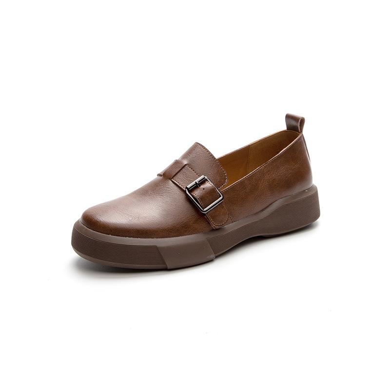 

Новая женская обувь больших размеров, резиновая, в стиле ретро, на мягкой подошве, плоская, одинарная 43 темно-коричневого