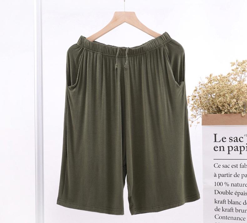 Męskie lekkie modalowe spodenki piżamowe na lato - Rozmiar Plus Size, Bardzo Szeroki Krój