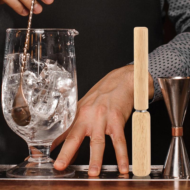 Ice Picks for Breaking Ice Stainless Steel Ice Pick with Wooden Handle Manual Ice Shaper Bar & Cocktail Tools Ice Crusher Tool