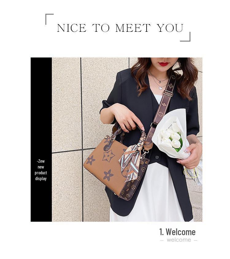 Women's Vintage Floral Tote Bag, 2024 Trendy Large Capacity Shoulder Bag with Wide Strap