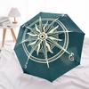 1pc Compass Navigation Auto Folding Cute Leisure Cool  Umbrella, 8-Rib Sturdy Canopy, Portable Travel Umbrella for Outdoor Use,119