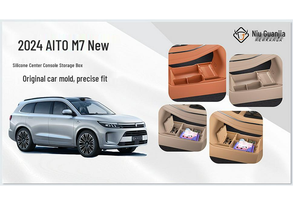 Silicone Storage Box for AITO M7 Gen 2 Center Console – Glasses Holder & Interior Accessory
