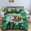 Tree Sloth Bedding Set Boys Girls Twin Queen Size Duvet Cover Pillowcase Bed Kids Adult Fashion Home Textileextile
