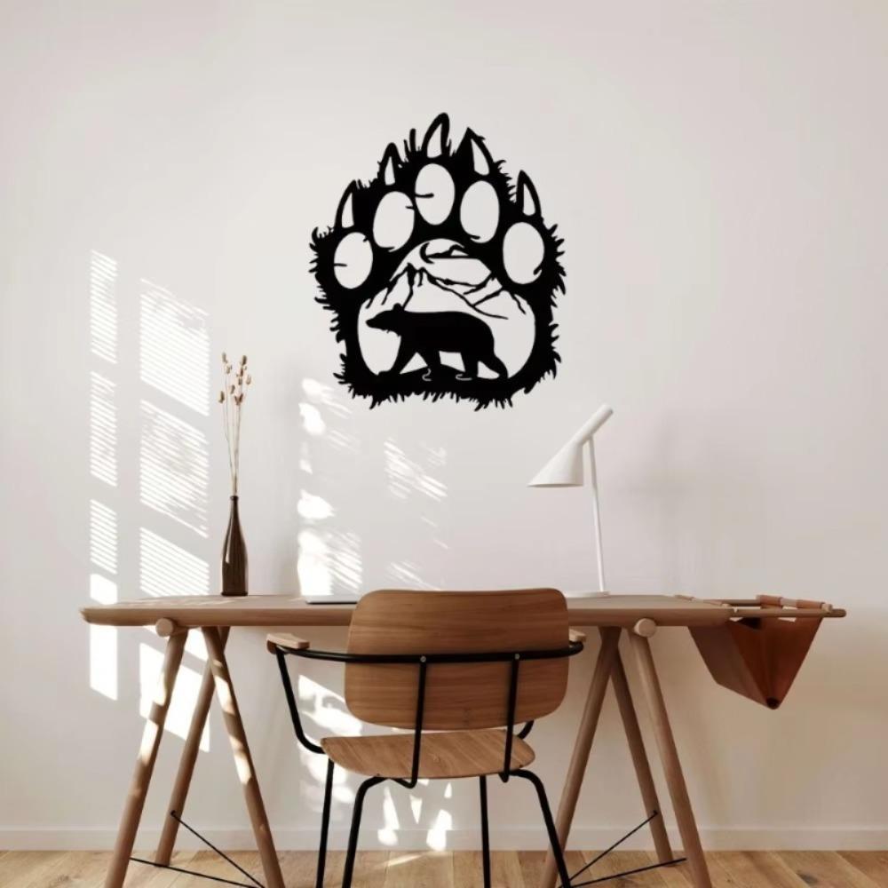 Iron Bear Paw Wall Art Rustic Metal Sculpture Hunting Cabin Decor Living Room