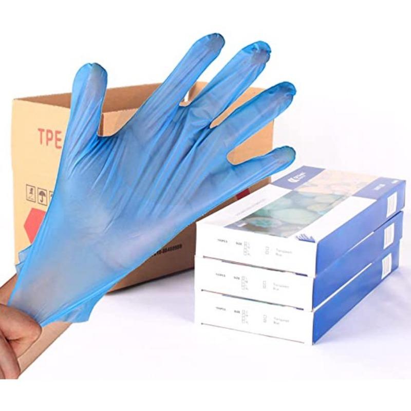 5 Pairs of Disposable TPE Latex Free Plastic Gloves - S M L XL