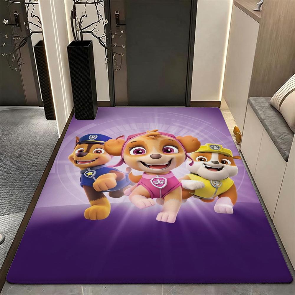 Paw Patrol Police Pup Rectangular Rug Soft Texture Nonslip Carpet For Bedroom Door Living Room Area Home Decor New Year Gift
