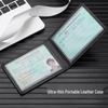 Leather Texture Driver's License Holder & Vehicle Document Case with Card Slots