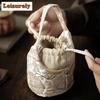 Chinese Brocade Drawstring Tea Cozies Japanese Tea Cozy for Teapot Portable Bag Travel Tea Set Bag Chinese Tea Set Accessories