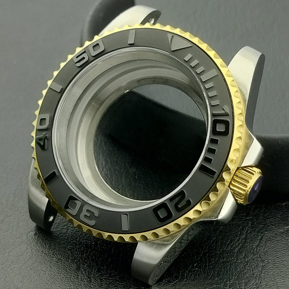 40mm Mechanical Watch Case for NH Series 35 36 38 Movement Yacht Design Style with Sapphire Crystal Watch Box Parts 7