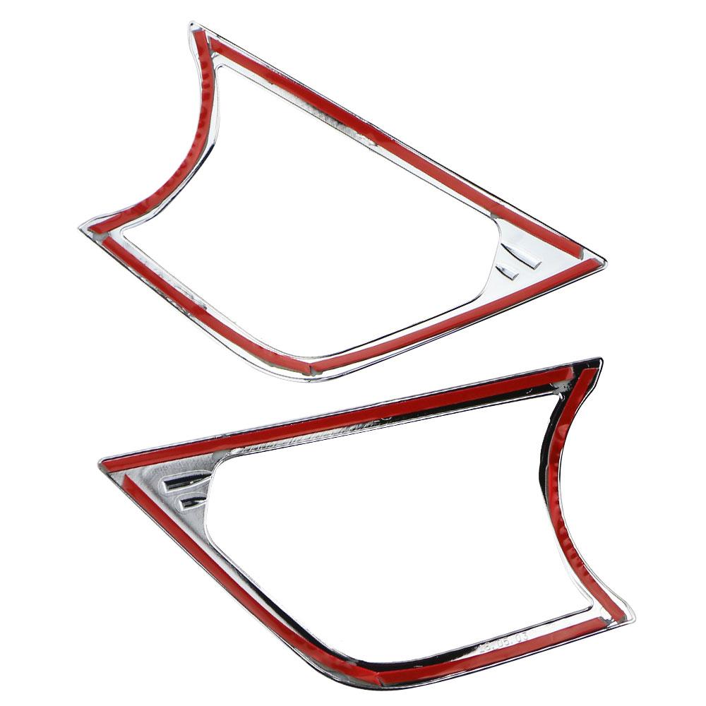 2Pcs Car Front Light Fog Lamp Frame Cover Trim Decoration Sticker for Toyota Innova 2016-2025 ABS Chrome Accessories