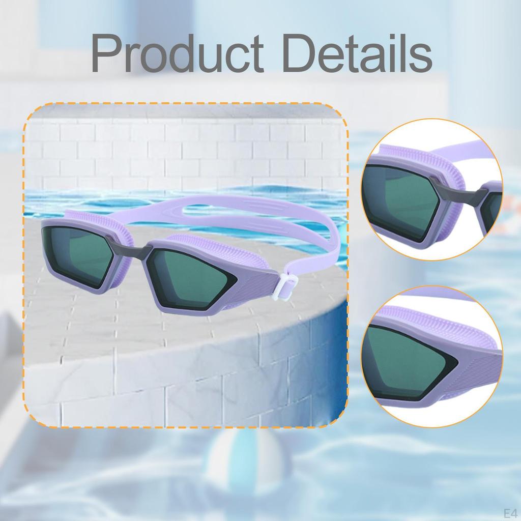 Swimming Goggles Adjustable Silicone Glasses for Adults Women Men