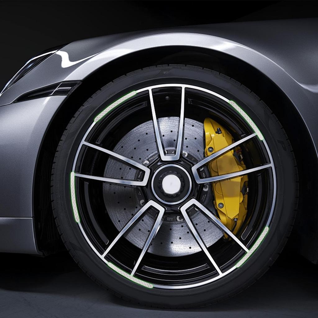 20 Pcs Car Wheel Stickers for Tires Wheels Reflective Rim Stickers Decals Motorcycle Wheels