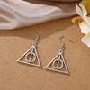 Geometric Triangle Pyramid Earrings for Women Simple Design Deathly Hallows Drop Earrings Vintage Jewelry