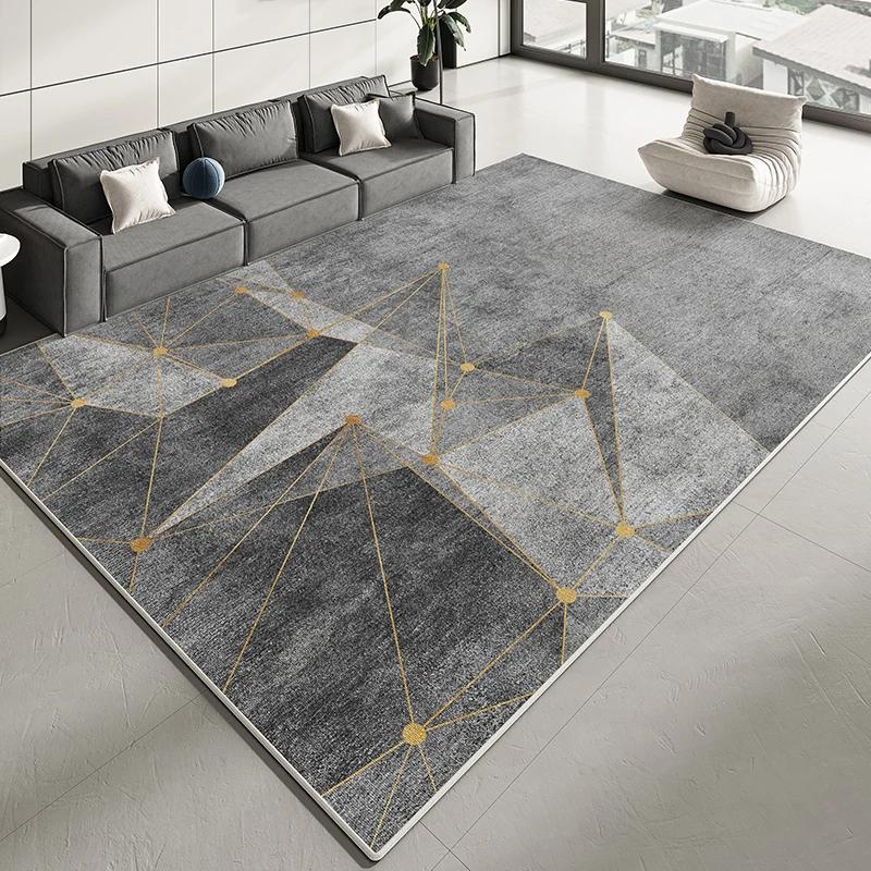 VIKAMA Modern Minimalist Living Room Carpet, Sofa Coffee Table Easy-to-Care Floor Mat, Bedroom Cloakroom Carpet, Home Decoration