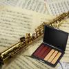 Saxophone Reeds Case, Clarinet Reed Container Box Waterproof Reed Guard Storage Case PU Leather Cover Traditional Glass Combination Musical