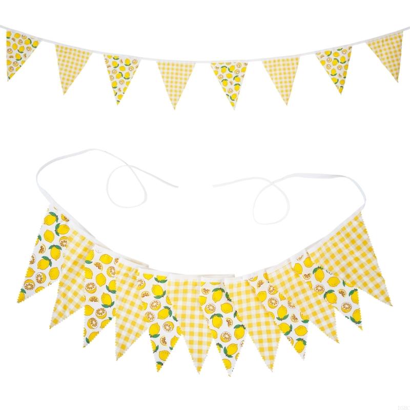 12Pcs 3.2M Wedding Pennant Fabric Pennant Flags For Indoor and Outdoor