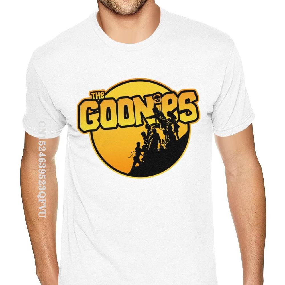 Wholesale The Goonies T-Shirt Men Men Cheap Custom England Style Tshirts Men Soft Cotton Black Crew Shirt England Style