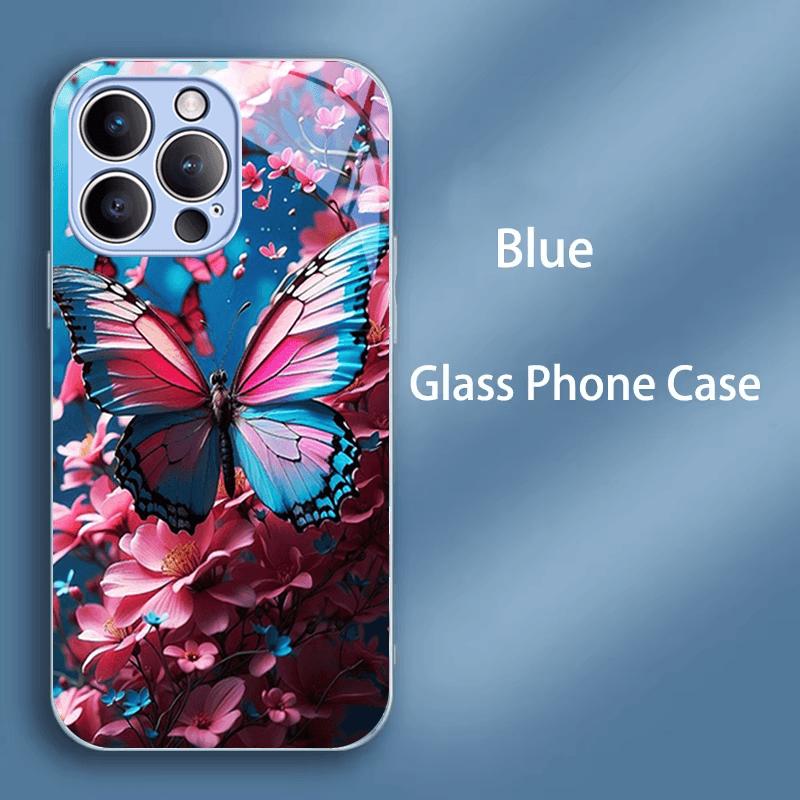 Glass Case For iPhone 16e 16 Pro Max Tempered Glass Fashion Cases For iPhone 11 Pro 12 13 Mini 14 15 Plus Hard PC Phone Cover