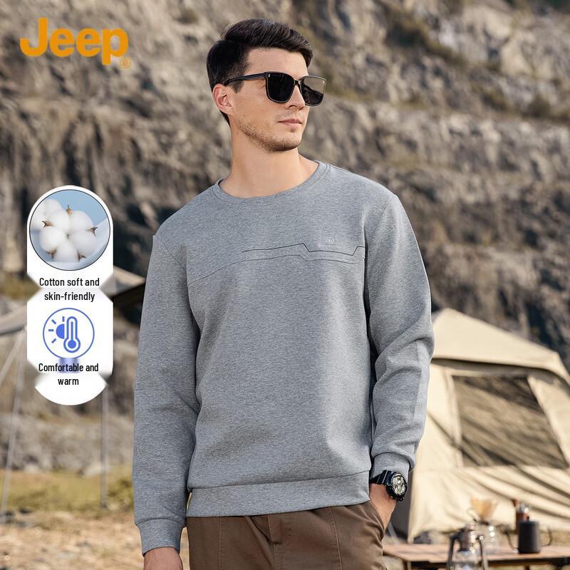 Jeep Men's Casual Crewneck Pullover Sweatshirt