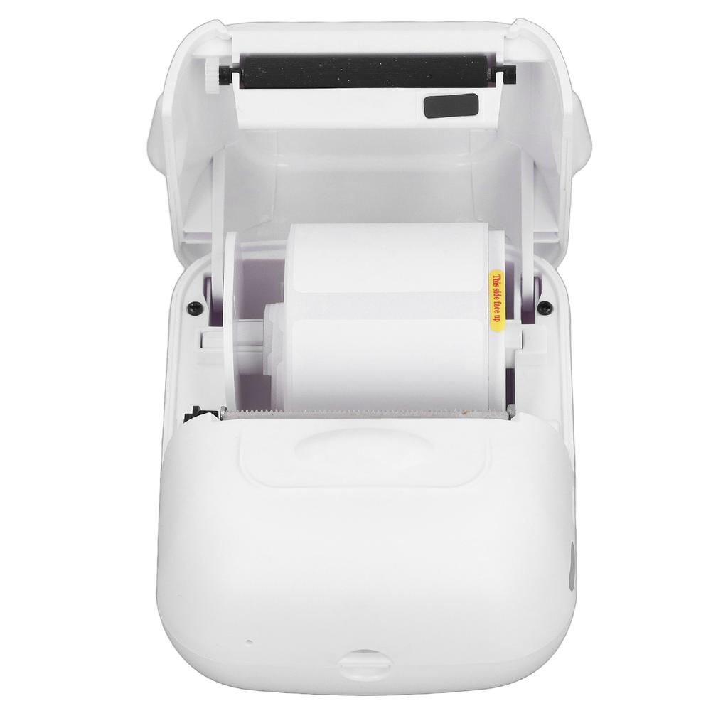Bluetooth Thermal Label Printer 203dpi Printing Rechargeable Portable Thermal Printer with 1 Roll Pa