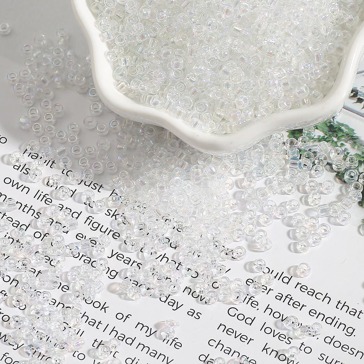 

450 г блестящие разноцветные бусины чешский стеклянный бисер круглые разделительные бусины для изготовления ювелирных изделий своими руками аксессуары 2mm 50000pcs белый