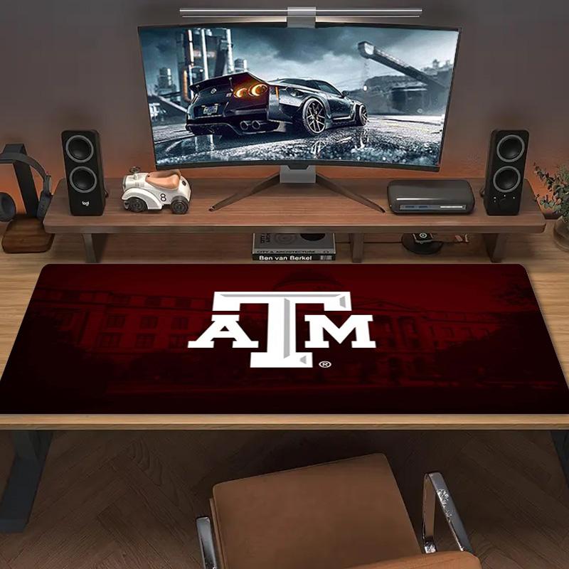 Texas A&M Color Mouse Pad Large Gaming Table Cushion Non-slip Laptop Tablet Big Mousepad XXL Mat Mini PC Playmat With Lock edge