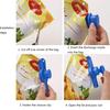 4pcs Seasoning Food Sealing Clip Snack Sealing Clip Kitchen Strong Clip Discharge Nozzle Sealing Clip