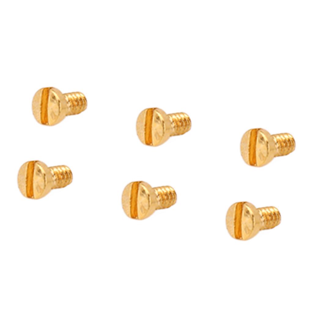 6 ks Šroub na zadní kryt hodinek Profesionální Křemenné hodinky Zadní pouzdro Drážkovaný šroub Náhradní díly Příslušenství Zlatý