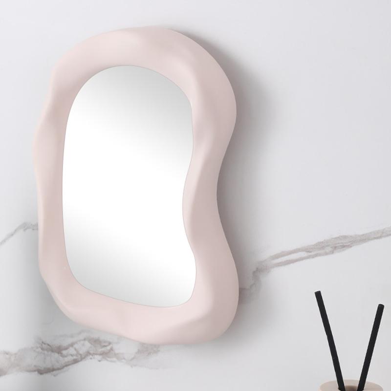 New Hanging/Desktop Makeup Mirror Cream Style Mirrors Cloud Shaped Student Dormitory Bedroom Bathroom Vanity Mirror Pink White