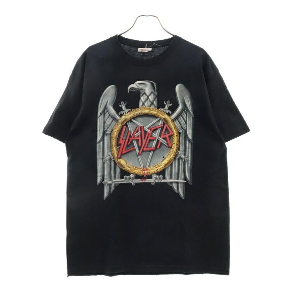 Vintage 00S Slayer Silver Eagle Print Short Sleeve T-Shirt Cut And Sew Unisex T-Shirt