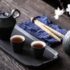 Handgefertigtes chinesisches Kung-Fu-Teeset aus schwarzem Ton - Konische Zen-Teetassen, Keramik-Gongfu-Teezeremonie-Zubehör für Zuhause & Geschenke