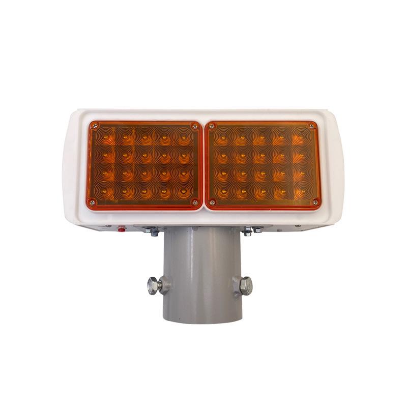 Solar Dual-Sided Red/Blue Strobe Traffic Safety Light: Anti-Collision Warning Signal
