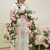 Multicolor Artificial Rose Vine Green Leaves Fake Flower Vines Rose Silulation Flower  Home Decor
