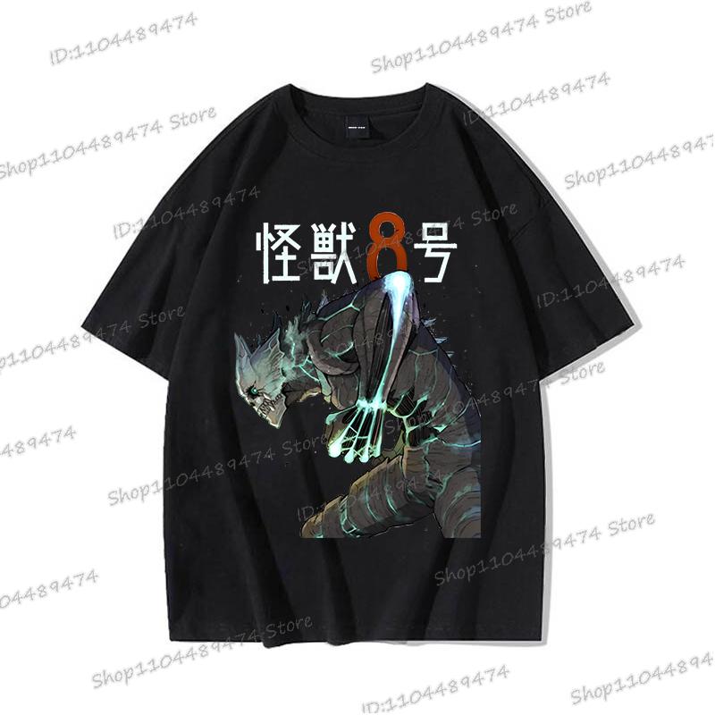 Anime Kaiju No 8 Tričko Kafka Hibino Pánské Vtipné Manga Trička Volná Kulatý Výstřih Grafická Trička Y2K Komiks Kaiju No 8 Bavlněné Tričko