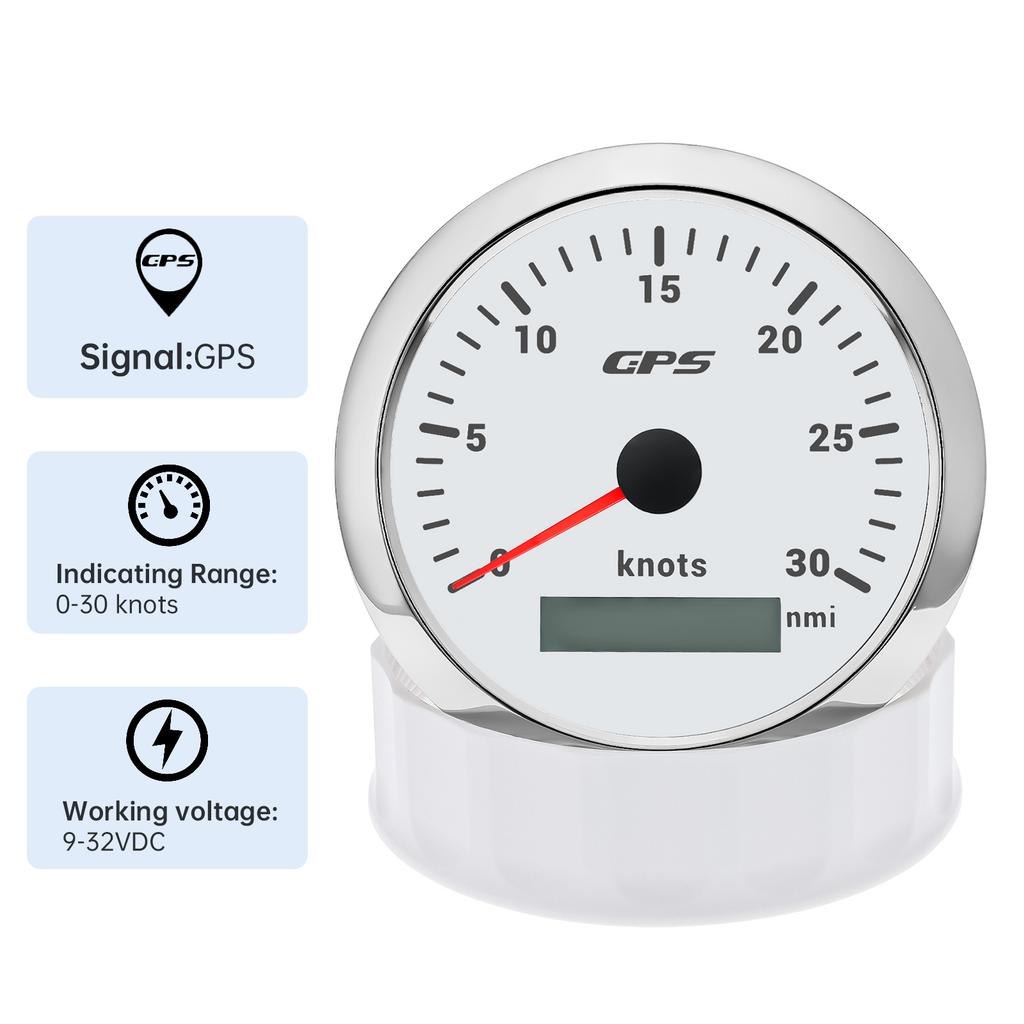 7 Colors Backlight 85MM GPS Speedometer Gauge with GPS Antenna For 12V24V Boat Car Truck Speed Nautical Chart Gauge Meter