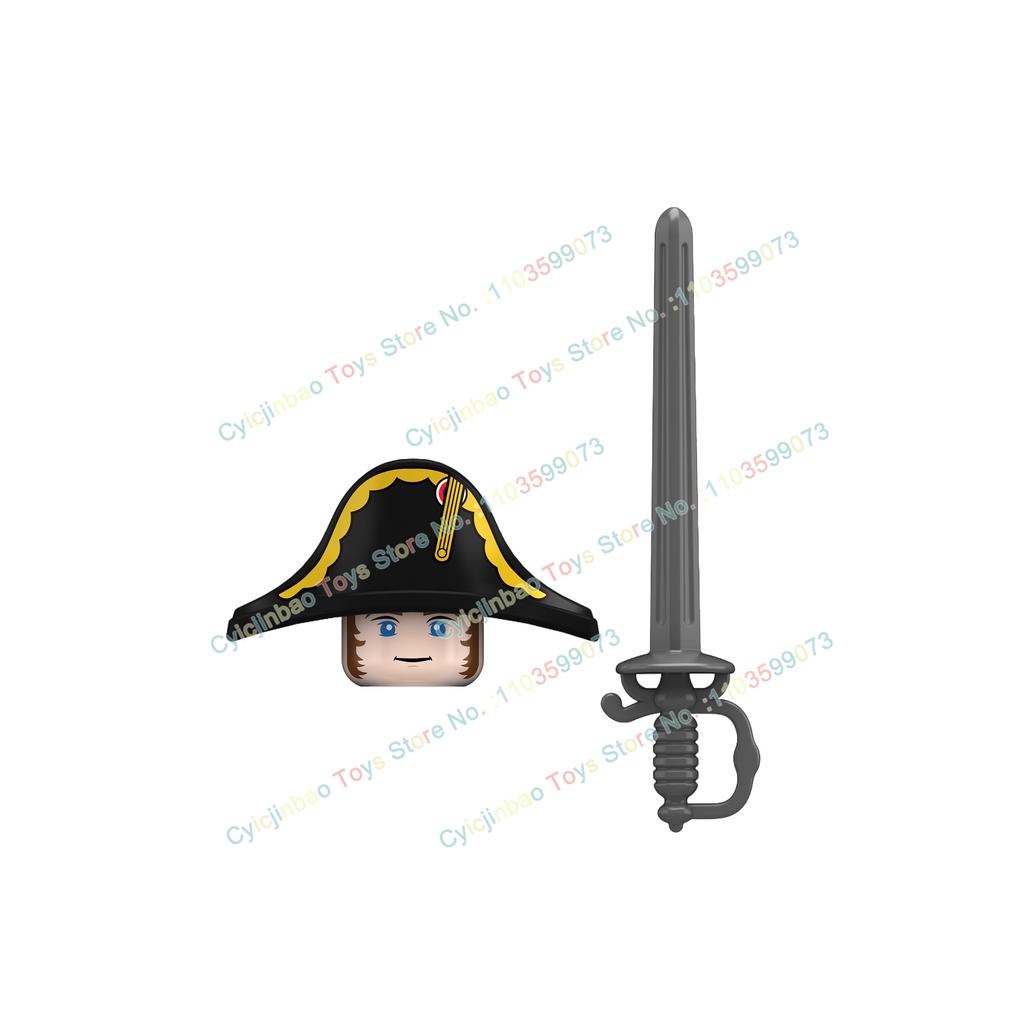 Napoleonische Kriege Britische Französische Füsiliere Dragoner Bausteine Actionfiguren Zubehör Kopf Waffe Kinderspielzeug N001-048