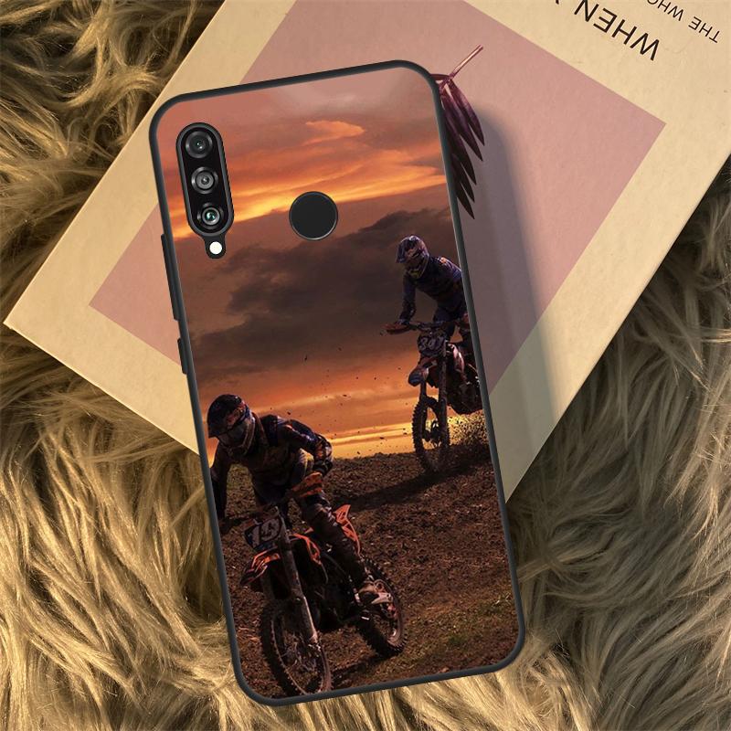 Moto Cross Motorcycle Sports For Huawei Nova 11i 12i 3i 7i 8i 9 10 SE Y60 Y61 Y70 Y72 Y73 Y90 Y91 P20 P30 P40 Lite Case