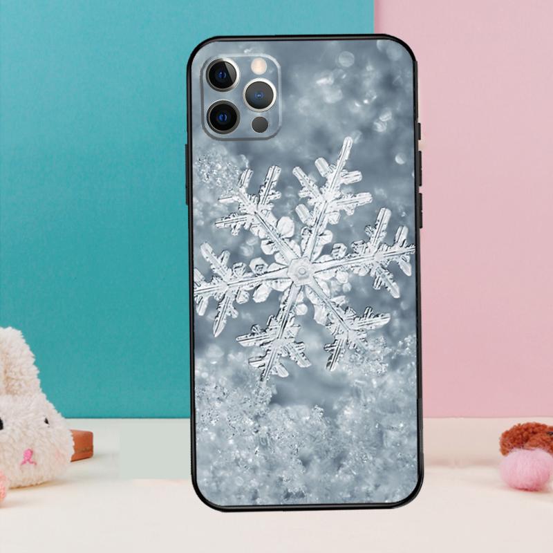 Christmas Snowflakes Phone Case For iPhone 17 Air 16 14 13 12 11 15 Pro Max 12 13 Mini 15 16 Plus 16e Cover Coque